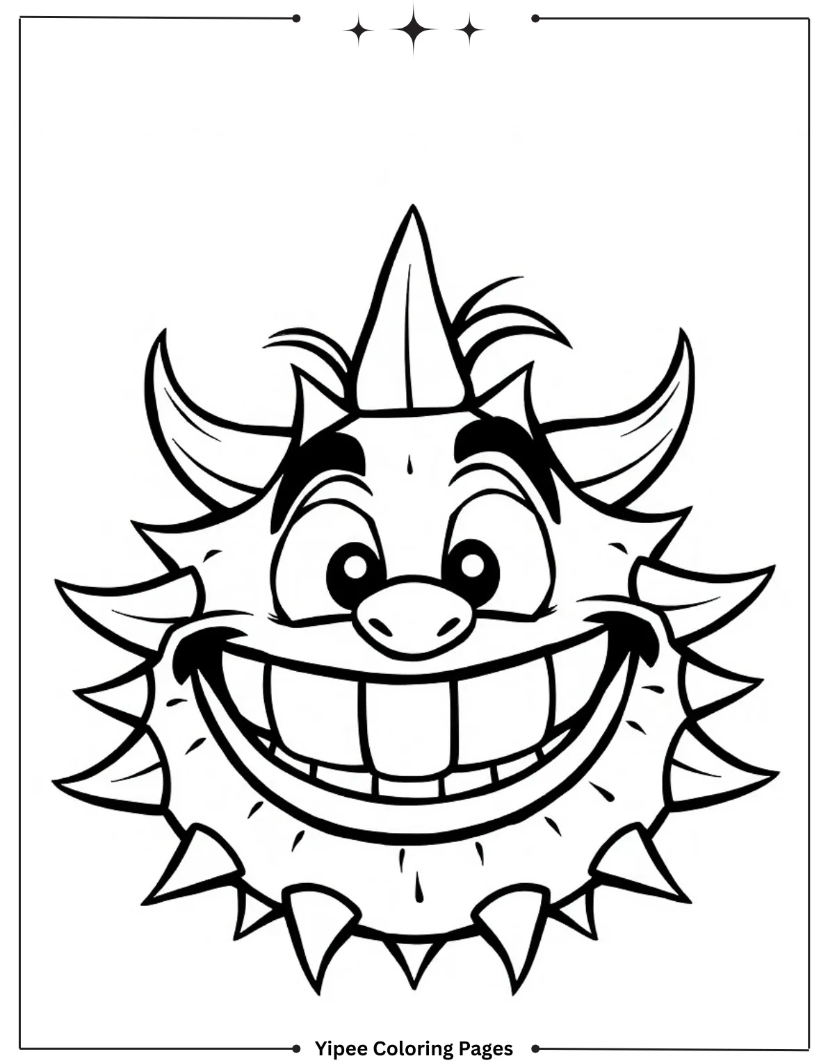Free Dandy's World Coloring Pages for Creative Fun Dandy’s Thorny Grin