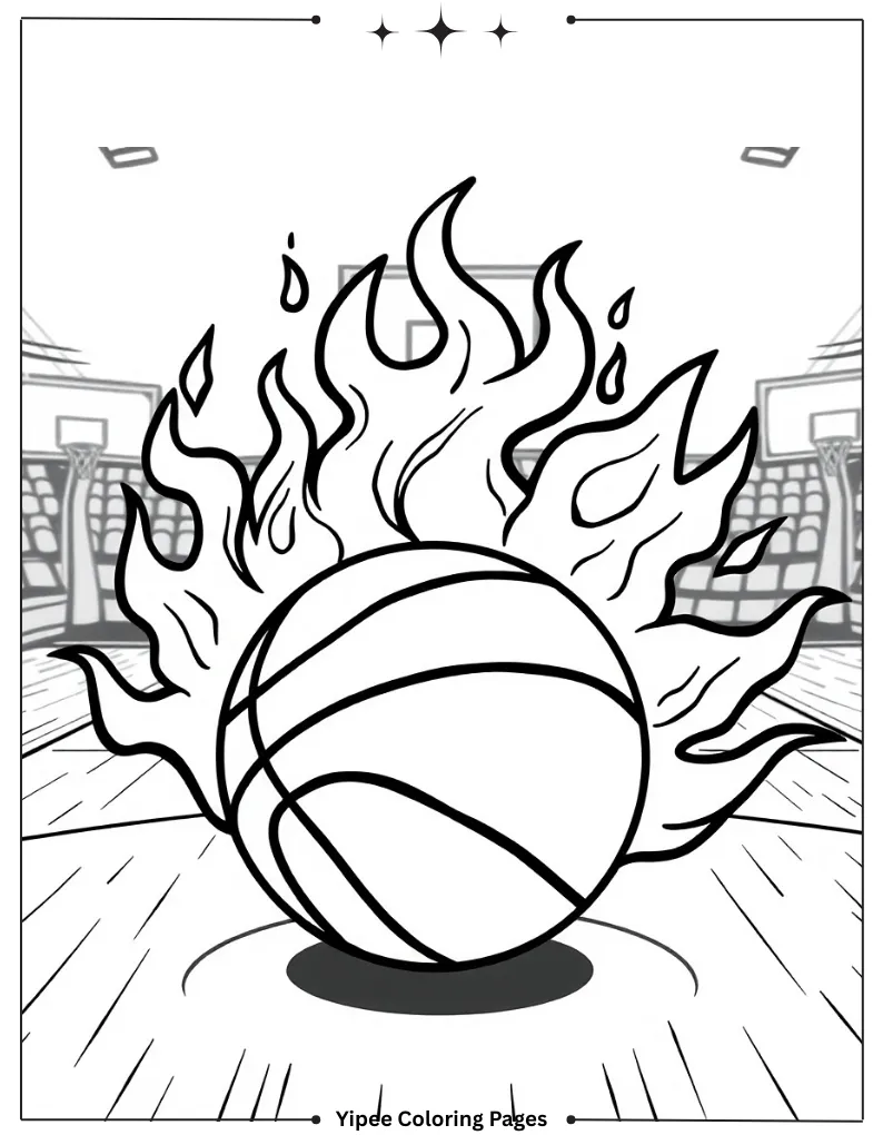 Ultimate Basketball Coloring Pages Every Fan Will Love Easy Basketball Coloring Page for Kids