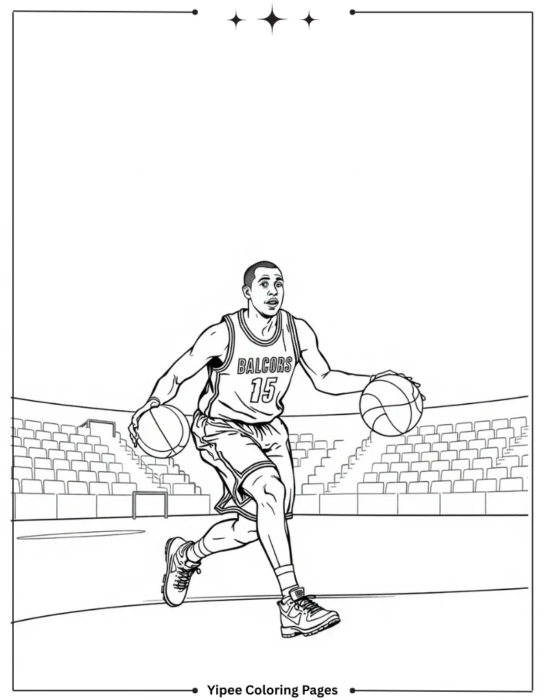 Ultimate Basketball Coloring Pages Every Fan Will Love Easy Basketball Player Printable Coloring Page