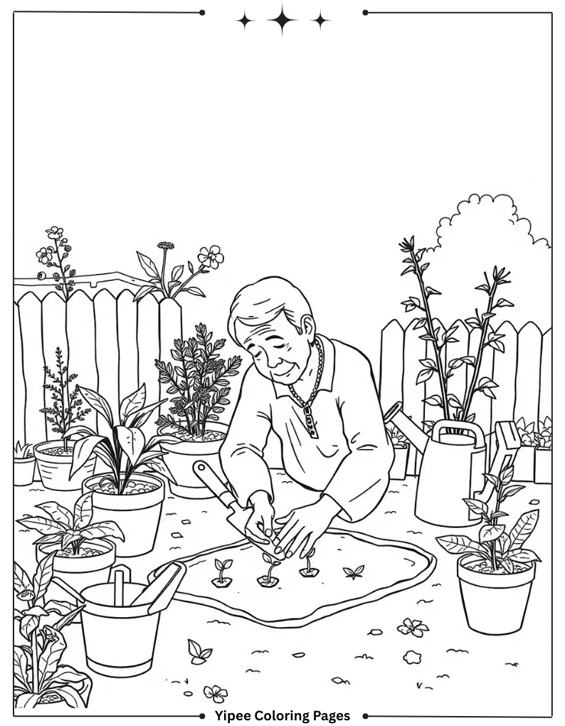 Spring Coloring Pages You'll Love to Print Free Planting Seeds in the Garden Coloring Page