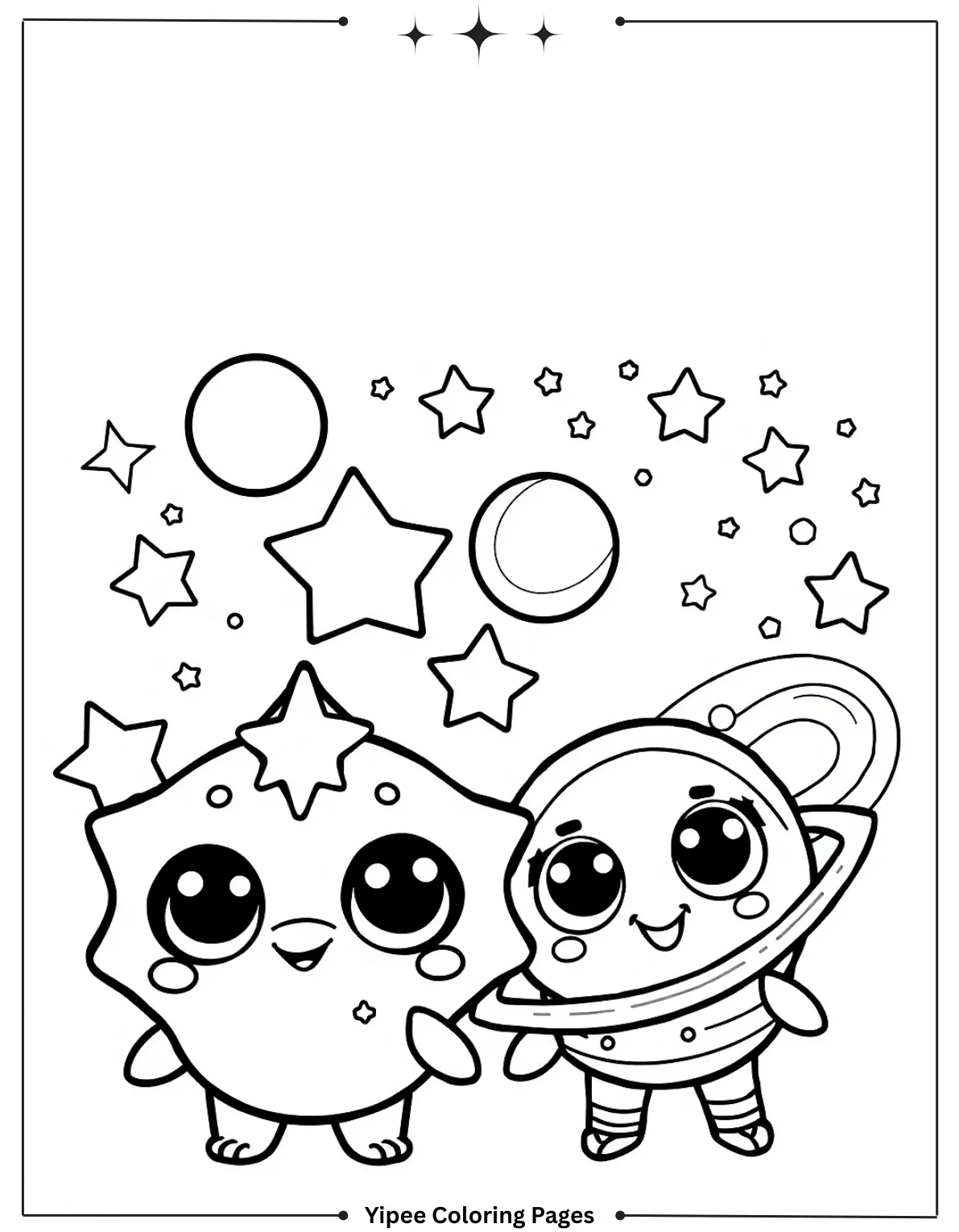 Free Dandy's World Coloring Pages for Creative Fun Vee and Astro