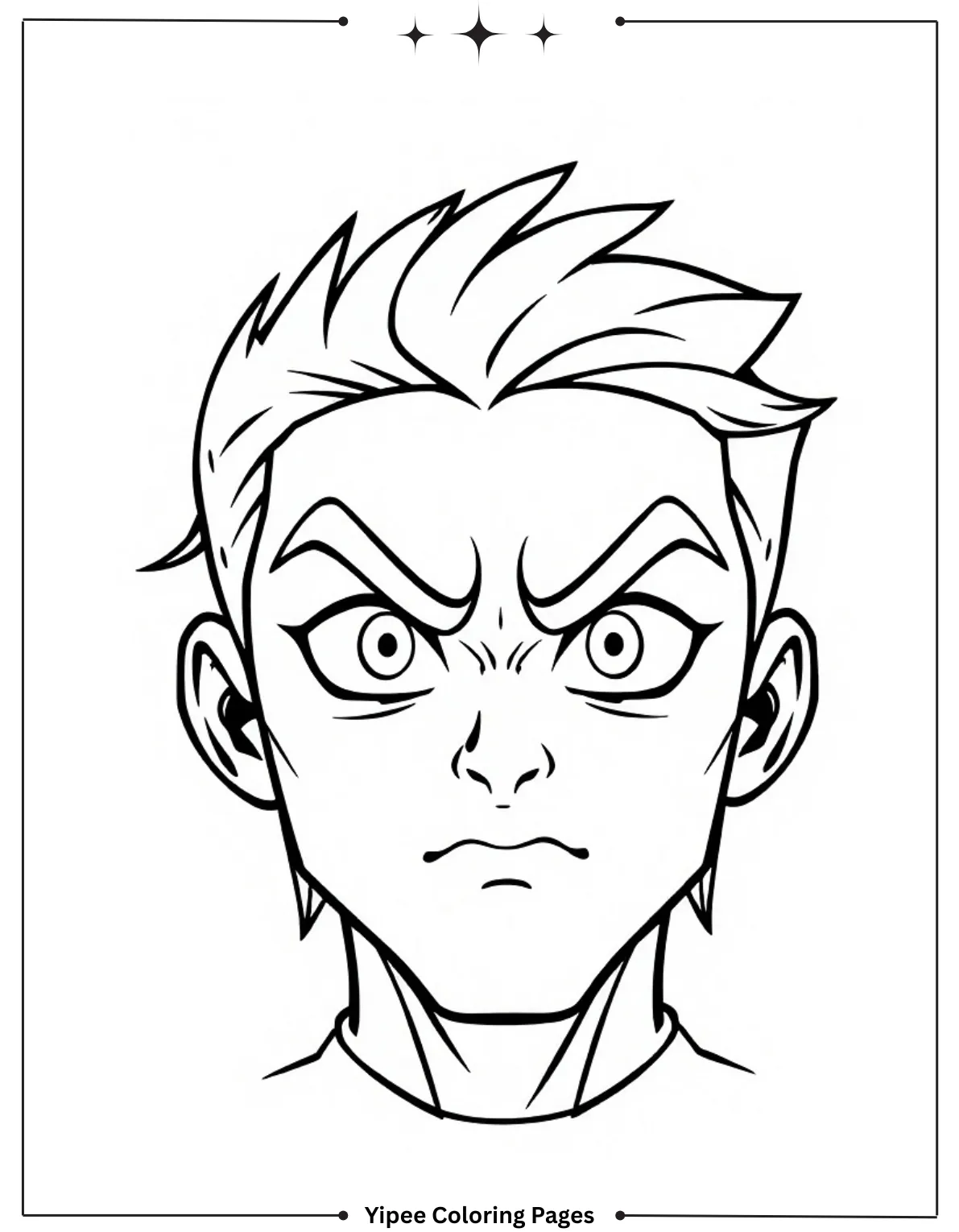 Free Dandy's World Coloring Pages for Creative Fun Vee’s Static Stare